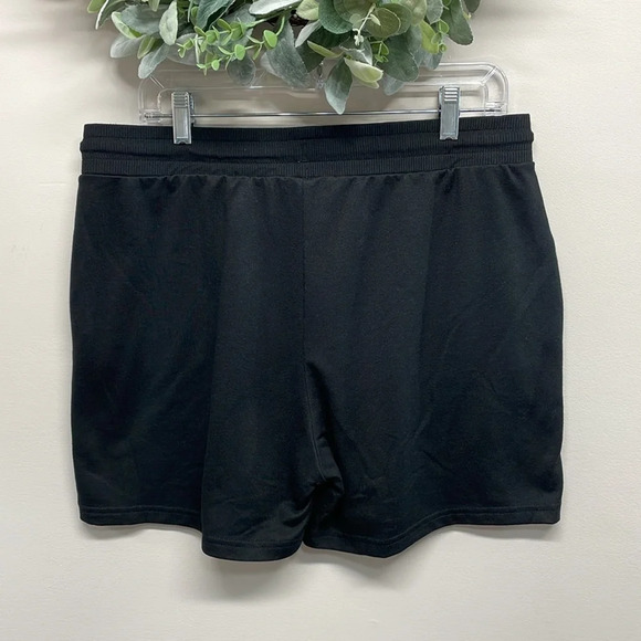 Adrienne Vittadini Sport Shorts Black Pull On Waist Grommet Pocket Detail XL - Picture 2 of 14